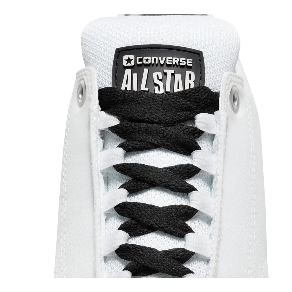 Converse All Star Low Top White Black Fat Laces Sneakers A14722C Mens 5 Wmn 6.5
